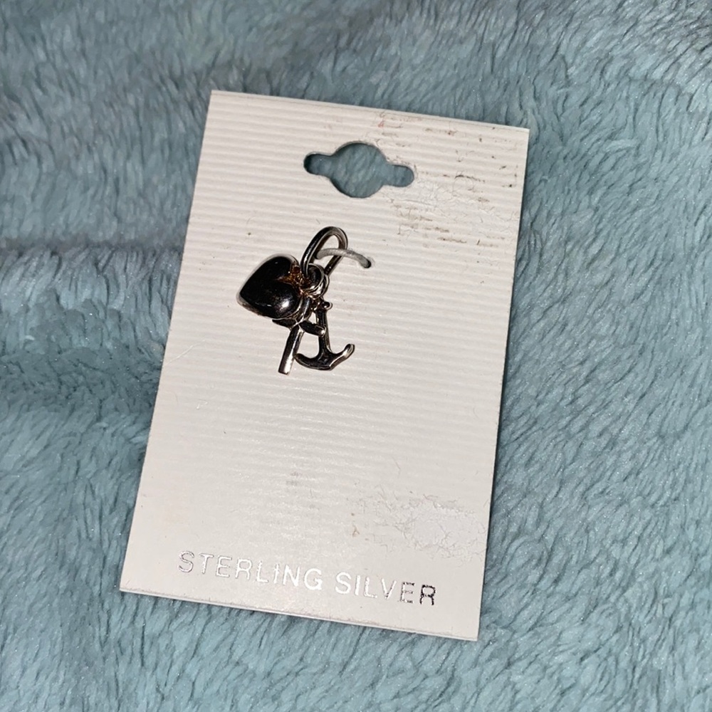 Heart cross anchor charm